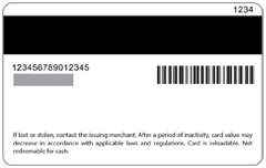 Back of Card